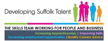 Logo - Developing Suffolk Talent - The skills team working for people and business